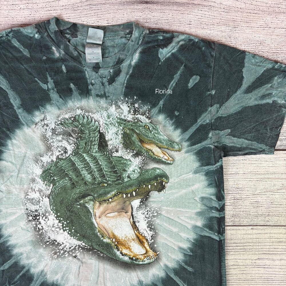 Vintage Florida Alligator Tie Dye Animal / Nature T-shirt